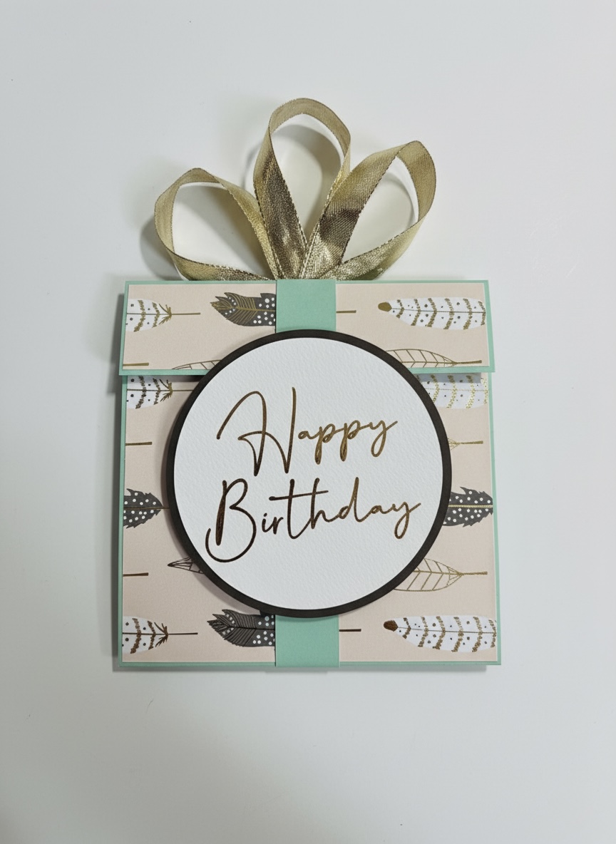 Gutscheinverpackung "Boho-Traum" – Mint & Gold