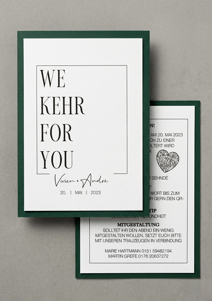 Einladung zum Polterabend – "We Kehr For You"