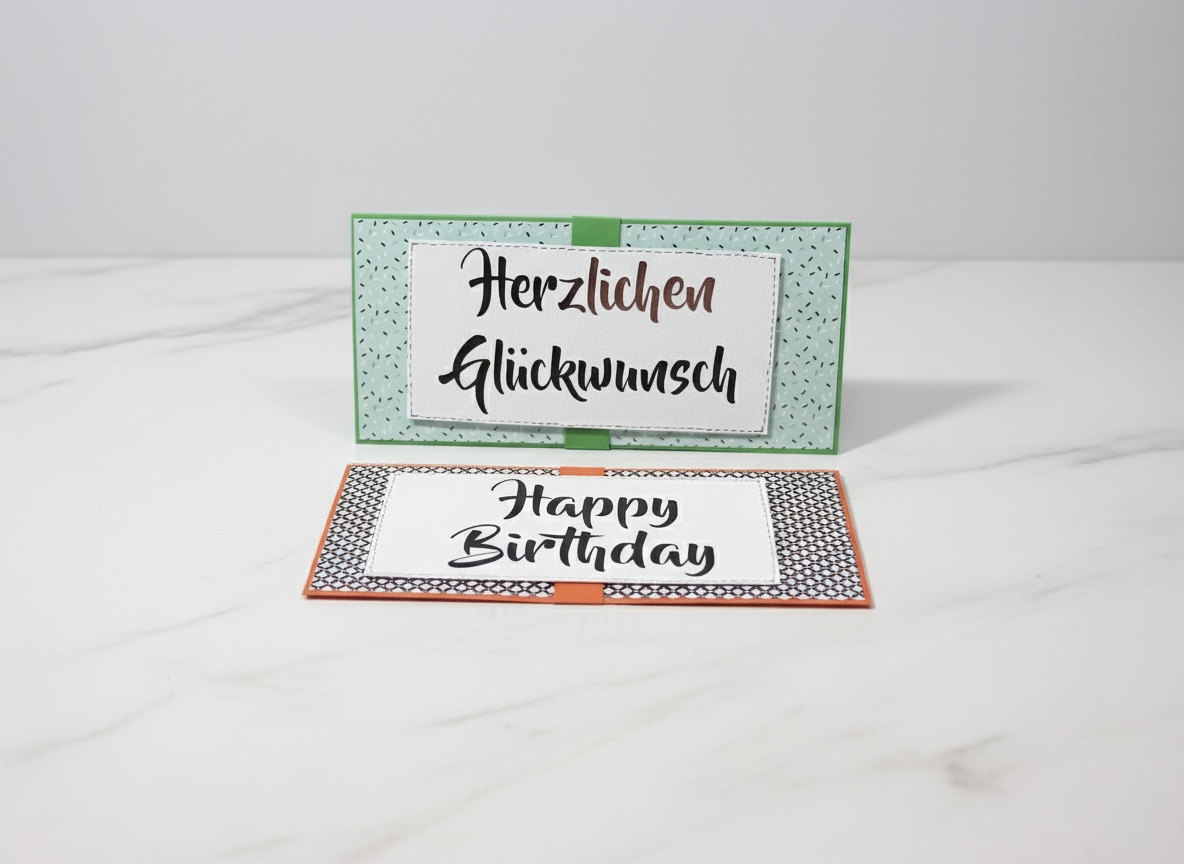 Gutscheinverpackung "Panorama" – Modernes Langformat mit Banderole